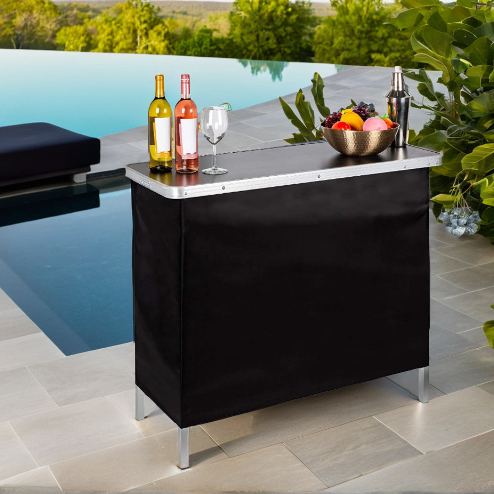 2-tier Portable Aluminium Alloy Bar Table