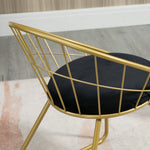 Metal Wire Dining Chairs With Cushion Back