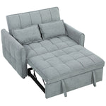 2 Seater Sofa Bed, 3-in-1 Sleeper Sofa With Adjustable Backrest | Grey