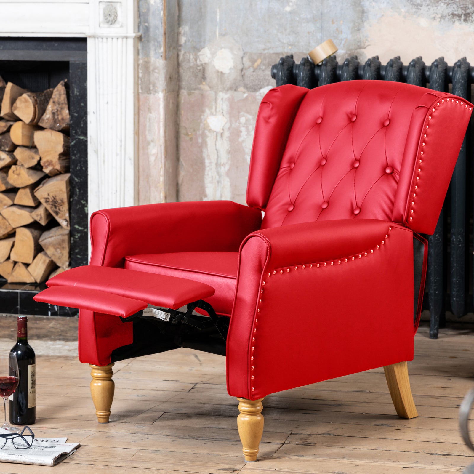 Galena Recliner Armchair | Red