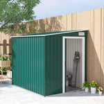 Outsunny 7x5ft Garden Shed With Foundation, Sliding Doors, Vents