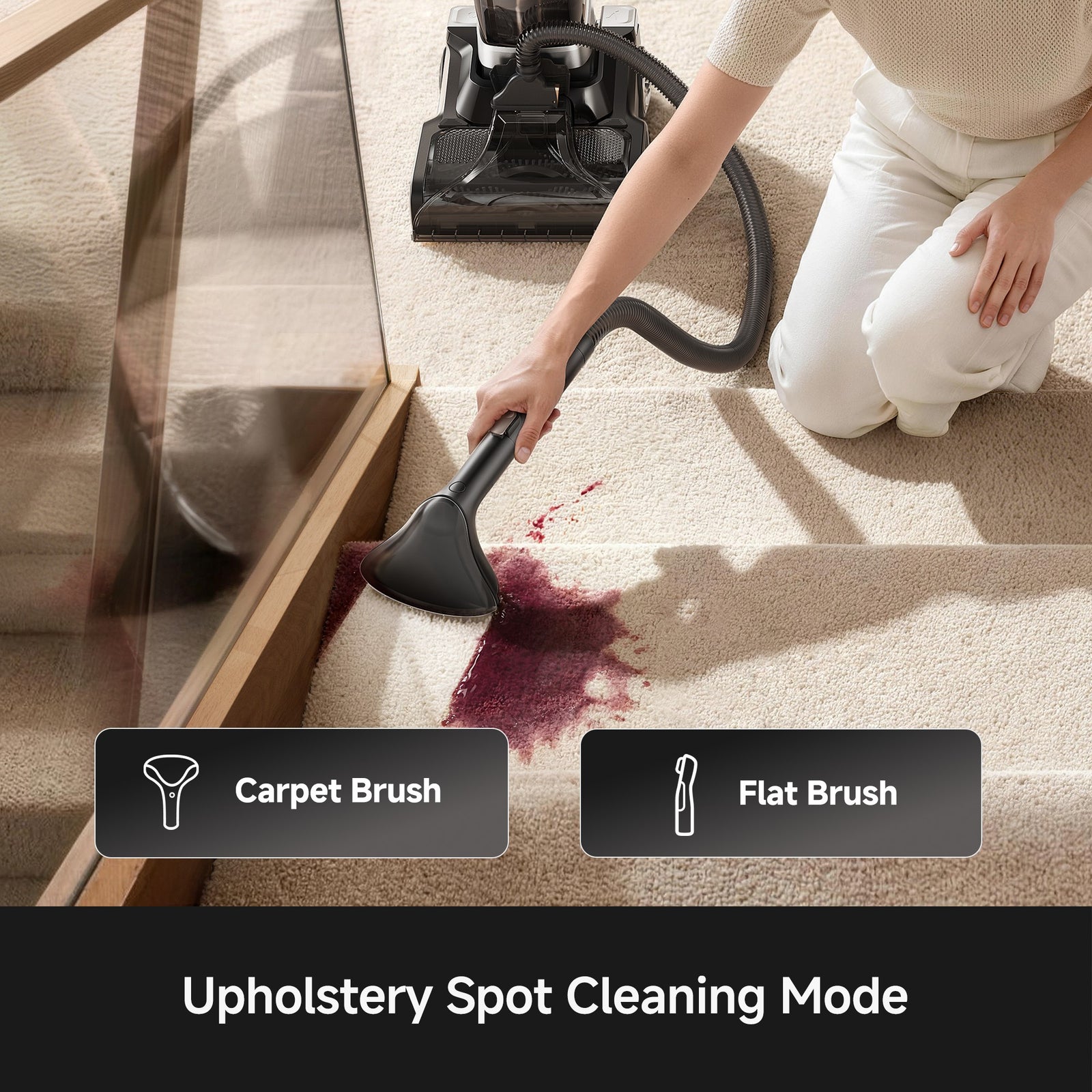 X2 Pro Carpet Cleaner, 17000Pa Suction, Upholstery Spot Cleaning Mode