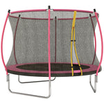 10ft Trampoline With Enclosure Net And Spring Cover | Pink