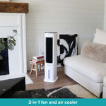 Fast Chill Tower - Evaporative Cooling Tower Fan With Water Tank | 5l | White