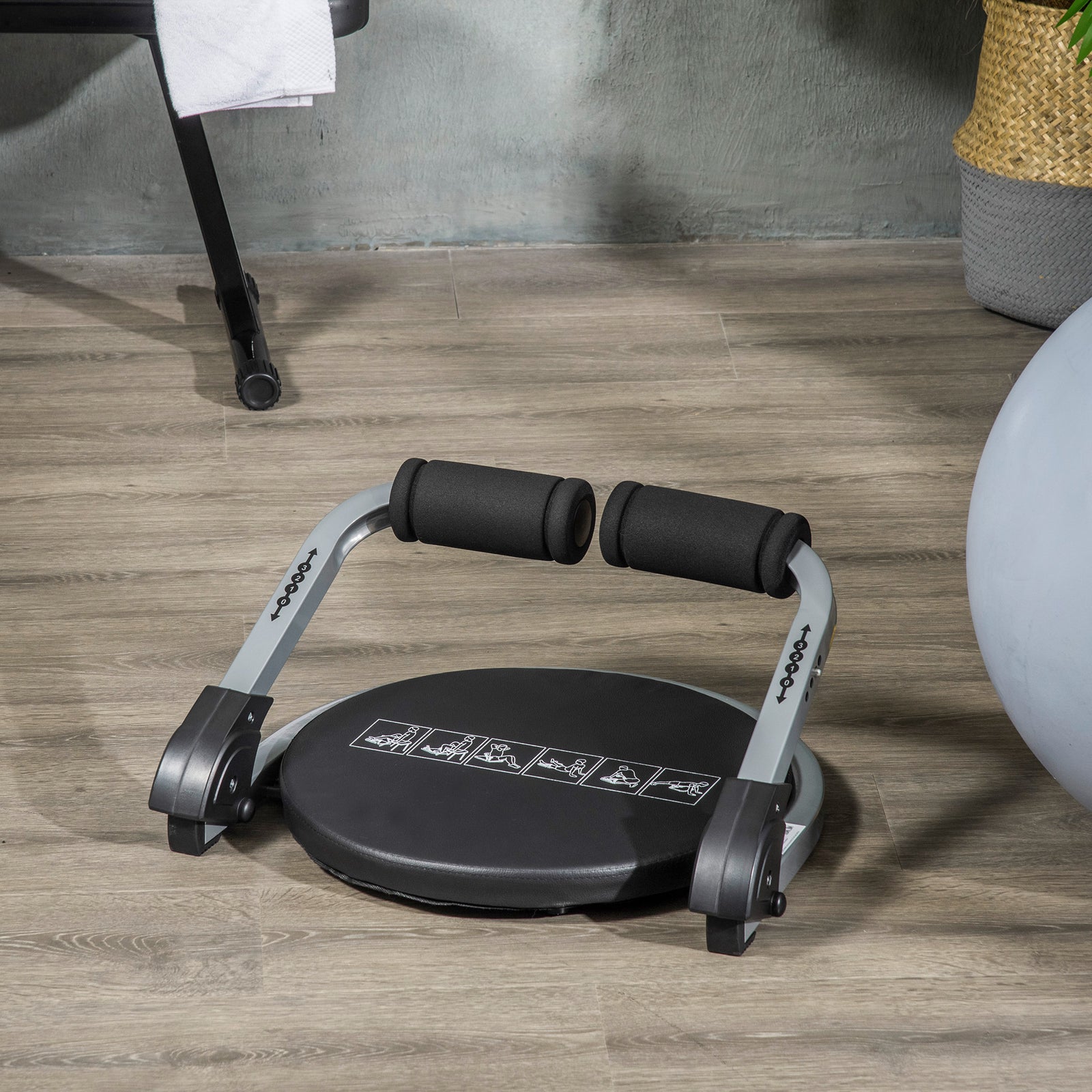 Foldable Ab Machine Abs Trainer | Black