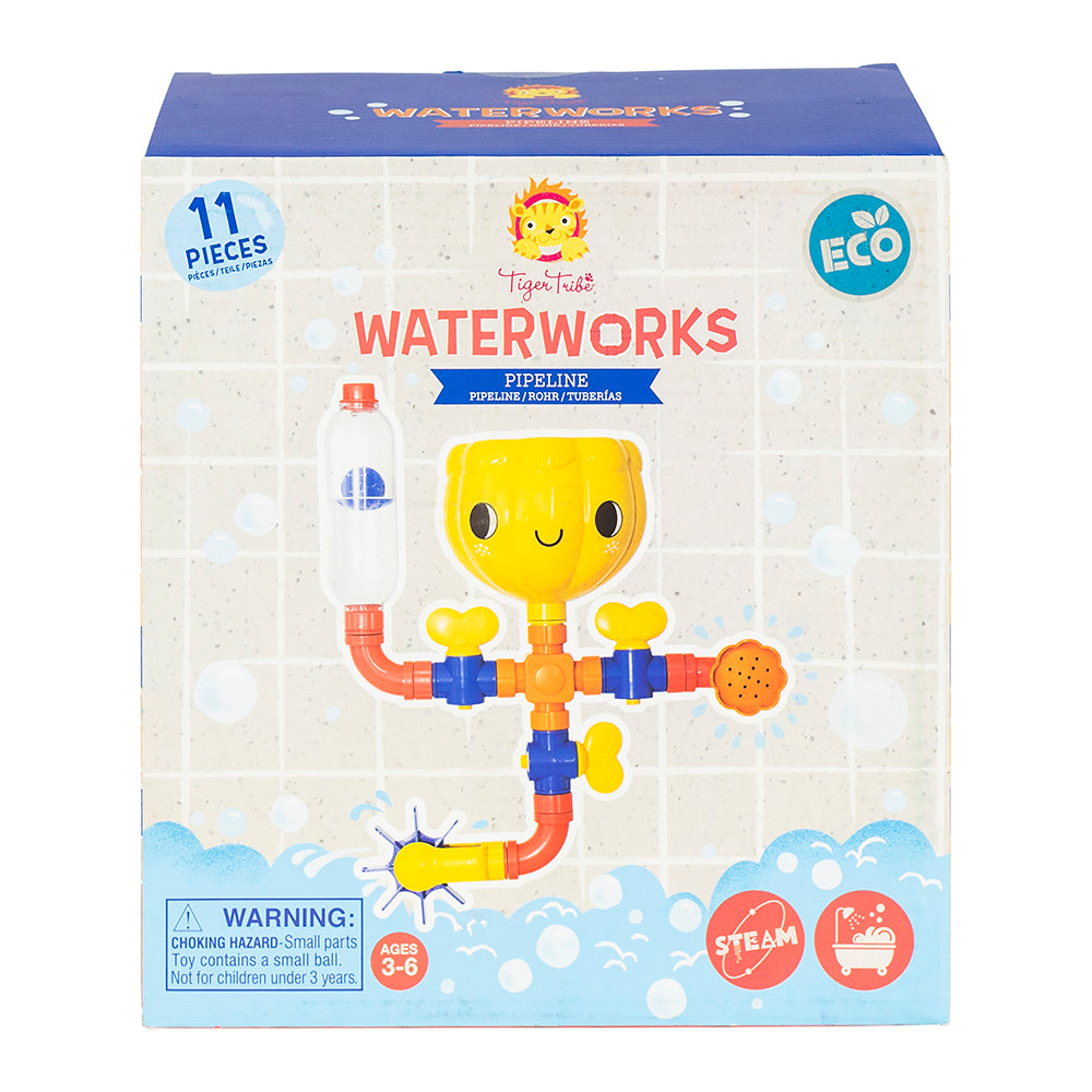 Eco Waterworks (Pipeline) - 11pcs Water Pipes Bath Toy
