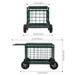 Rolling Garden Work Seat Cart With Storage
