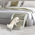 Foldable Pet Stairs 3 Steps With Non-slip Mats For Small Dogs | Gray