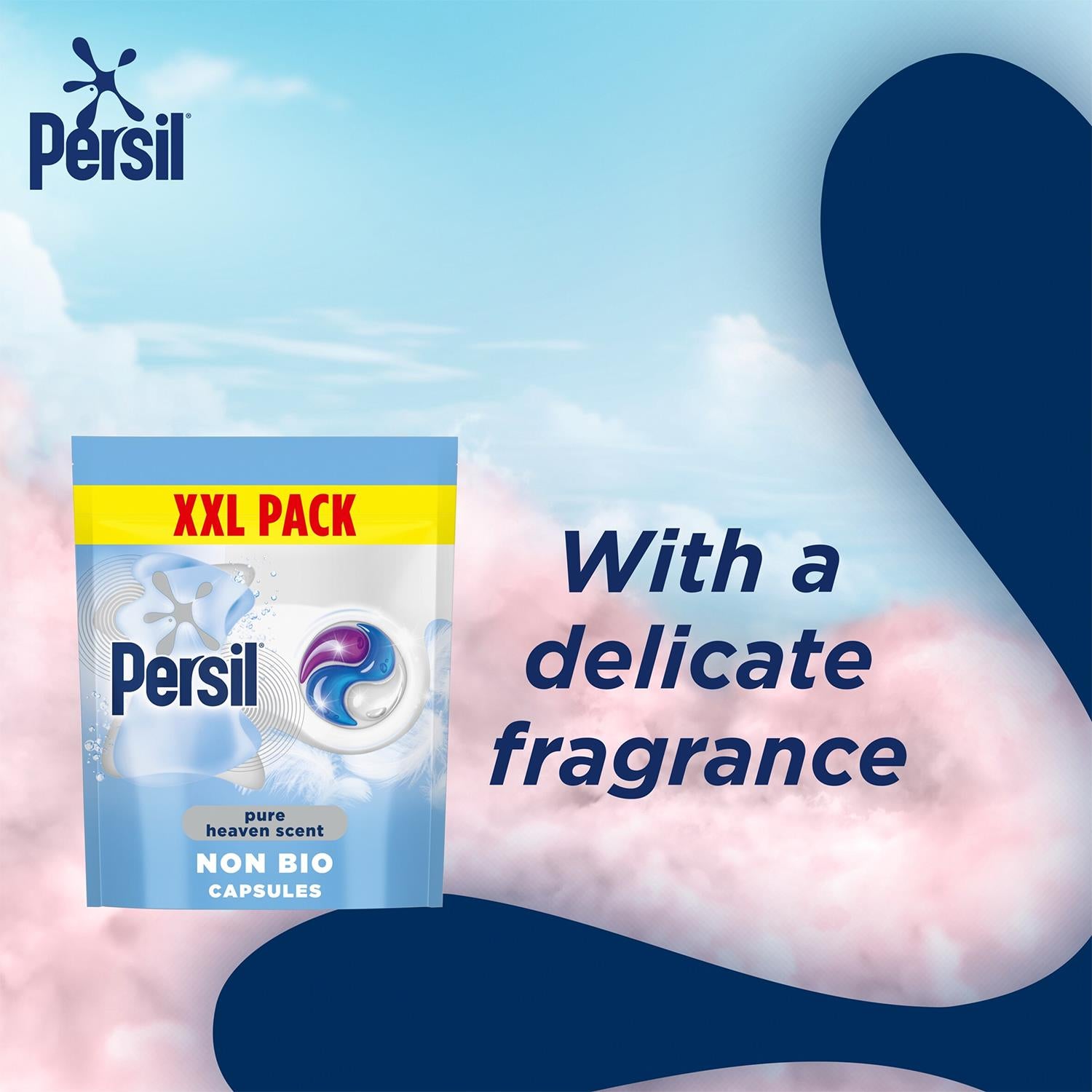 Xxl Non Bio Washing Capsules Pure Heaven Scent 44 Washes, 3 Pack