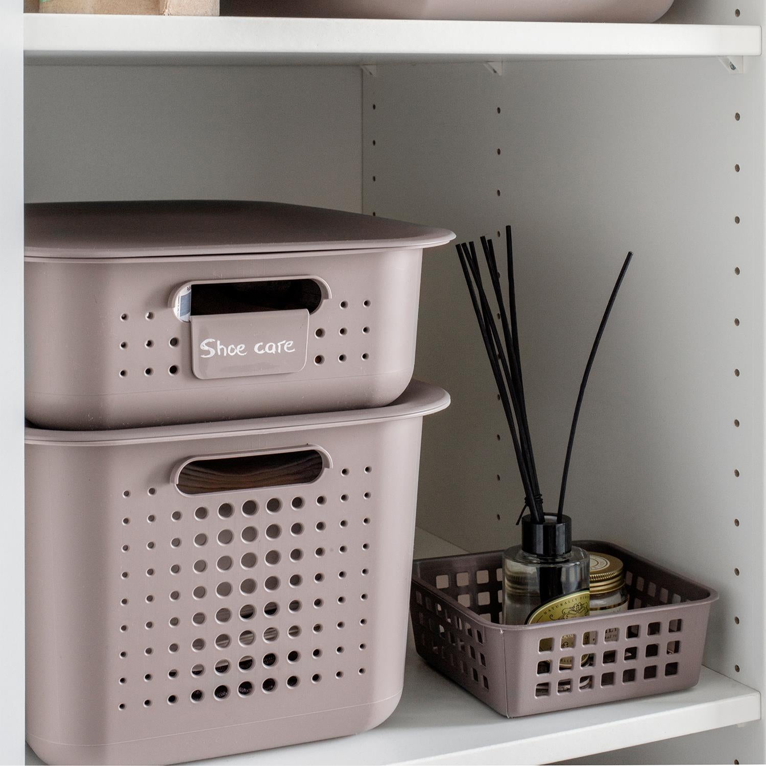 Lightweight & Durable Basket Recycled 10 Storage Box, 6l, Charcoal