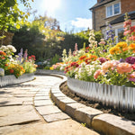Metal Lawn Edging Border, 8 In X 21.3 Ft Garden Edging | Silver