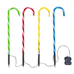 Multi Coloured Candy Cane Led Pathway Lights 4 Pack