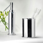 Soap Dispenser, 125ml Capacity Siver Gloss, Freestanding Collection Kubic