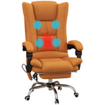 Massage Office Chair W/ Arm Footrest | Orange