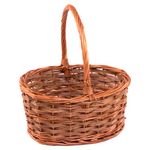 Wicker Small Rustic Oval Shopping Basket