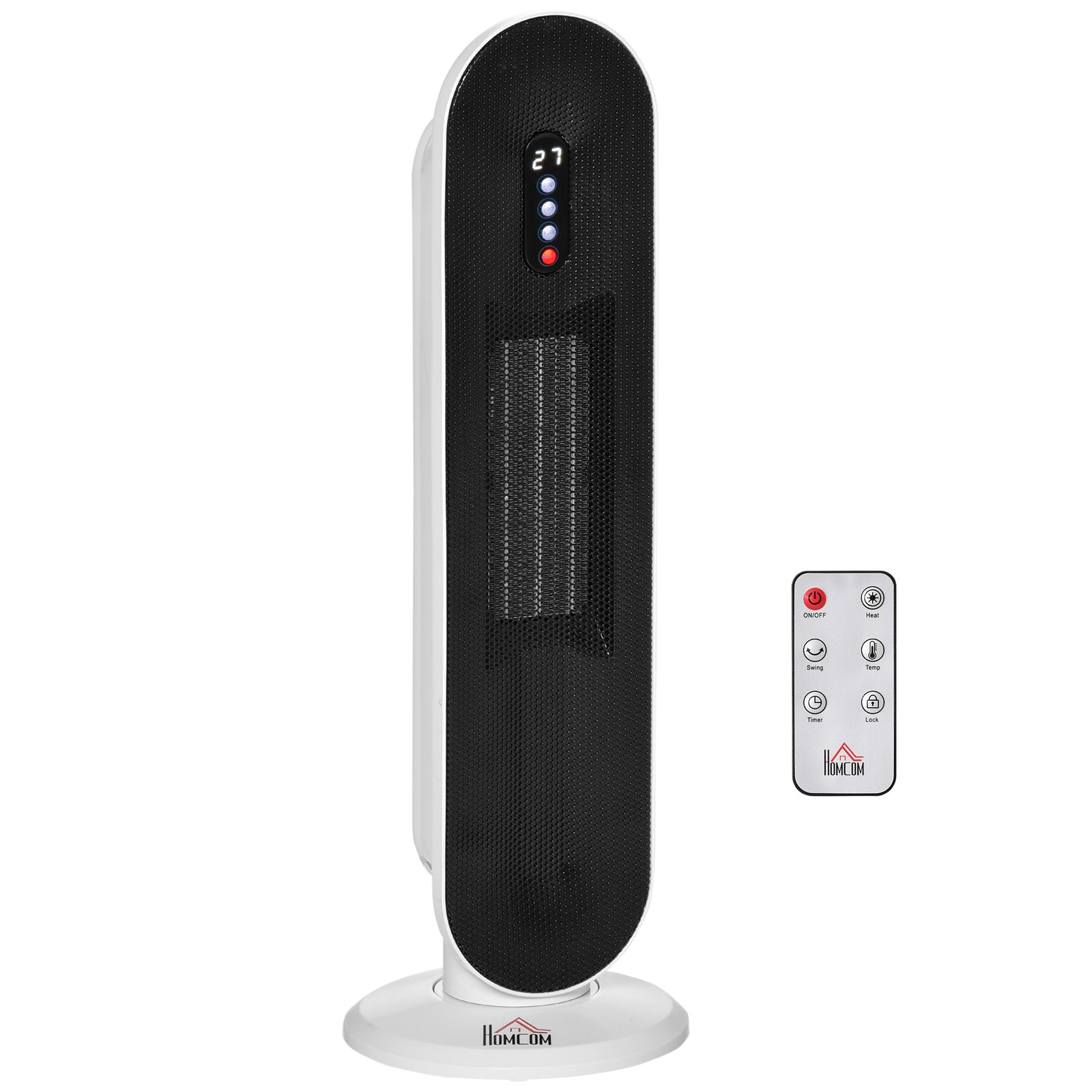 Ceramic Space Heater Tower Heater With Oscillation | One Size | White
