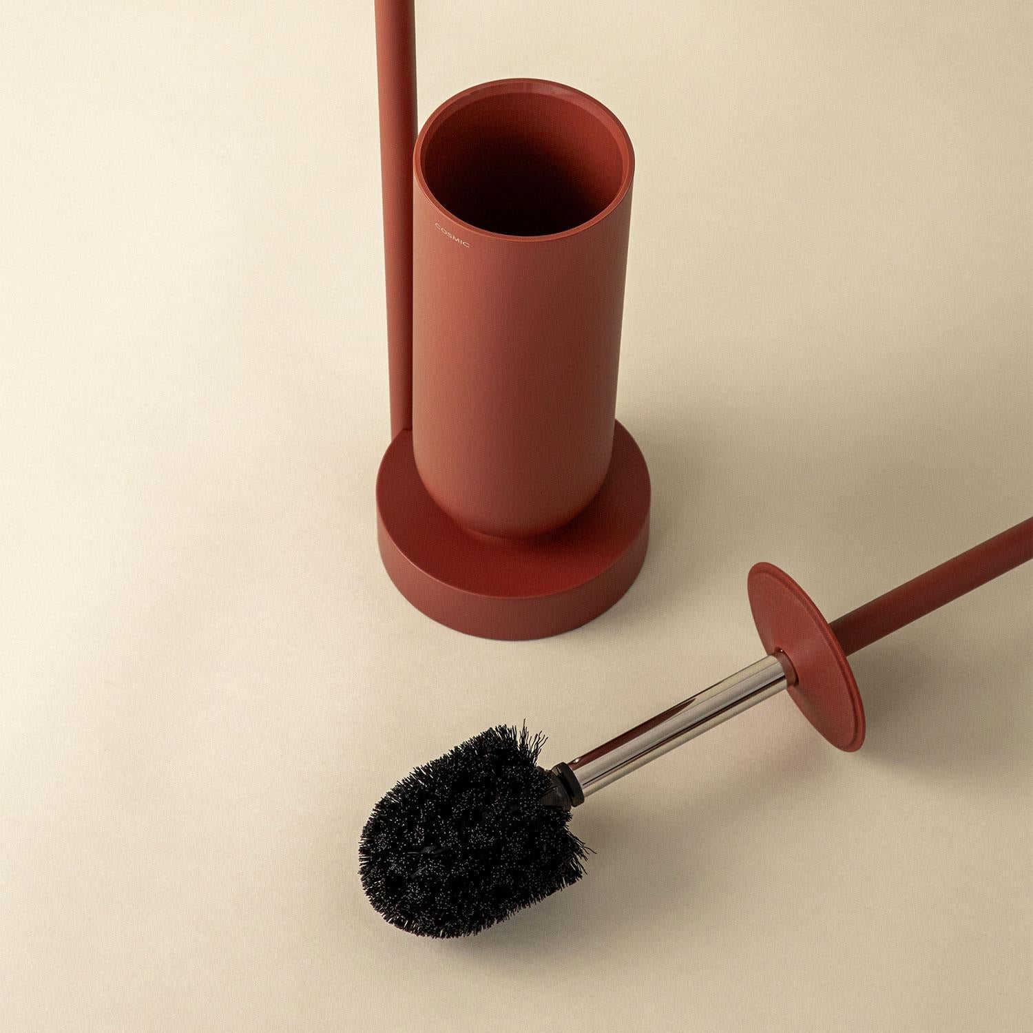 Toilet Brush With Toilet Roll Holder, Terracotta, Geyser Collection | Terracotta