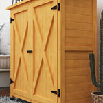 Garden Wooden Garden Storage Shed With Shelves Double Door