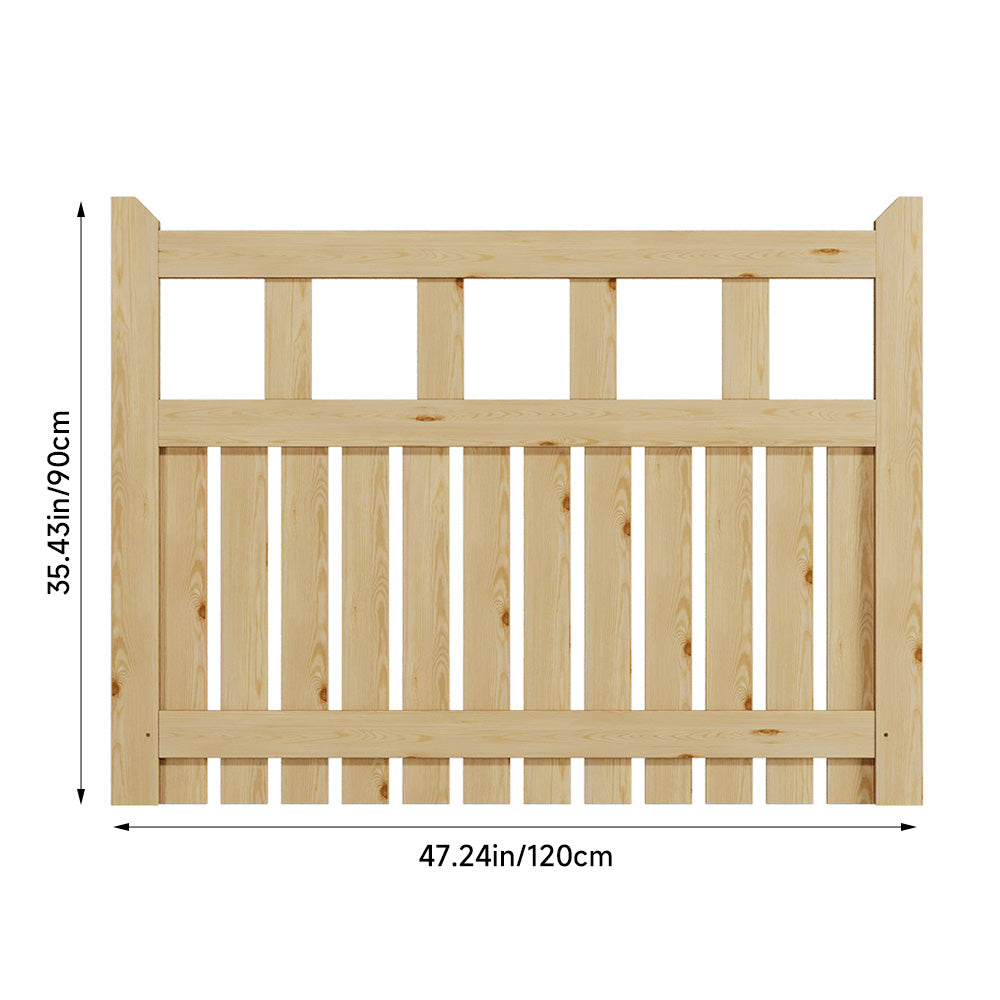 120cm W X90cm H Outdoor Wooden Garden Gate Fence Door | 120cm x 90cm | Natural