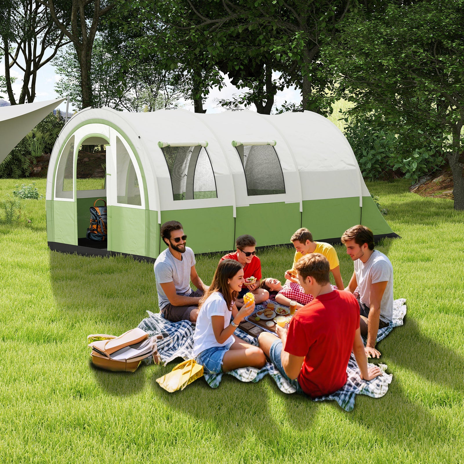 5-6 Man Tunnel Tent, 3000mm Waterproof