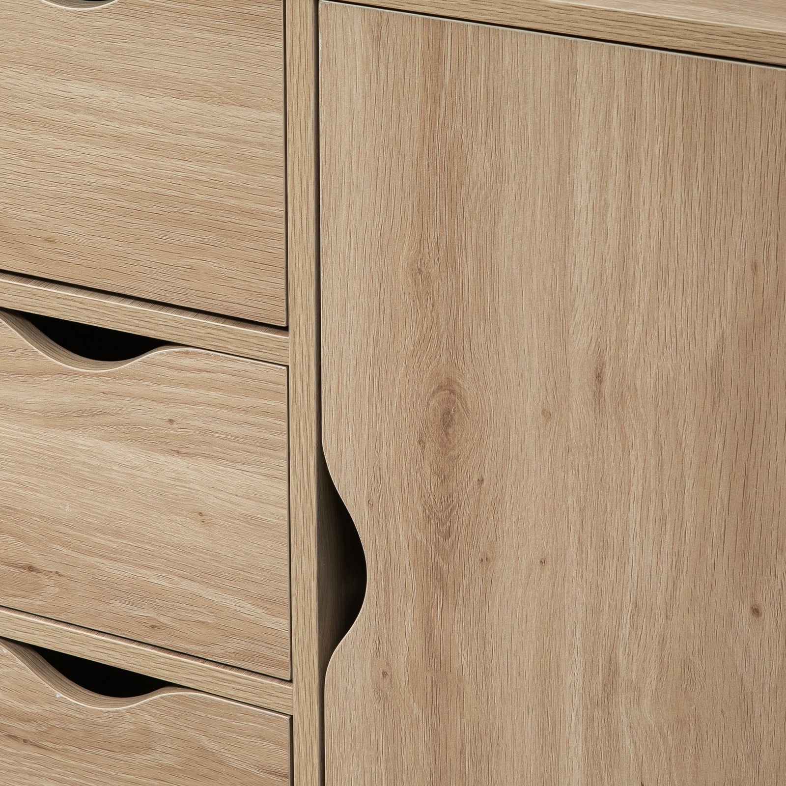 Freestanding Bathroom Cabinet With 4 Drawers Door Cupboard | One Size | Natura