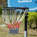 Adjustable Basketball Hoop, Pe Backboard, Portable | Blue