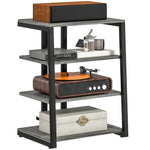 Hifi Rack Stand W/ 4-tier Record Player Stand | Dark Grey