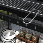 Outsunny Charcoal Barbecue Bbq Grill Trolley W/ 5-level Ash Catcher