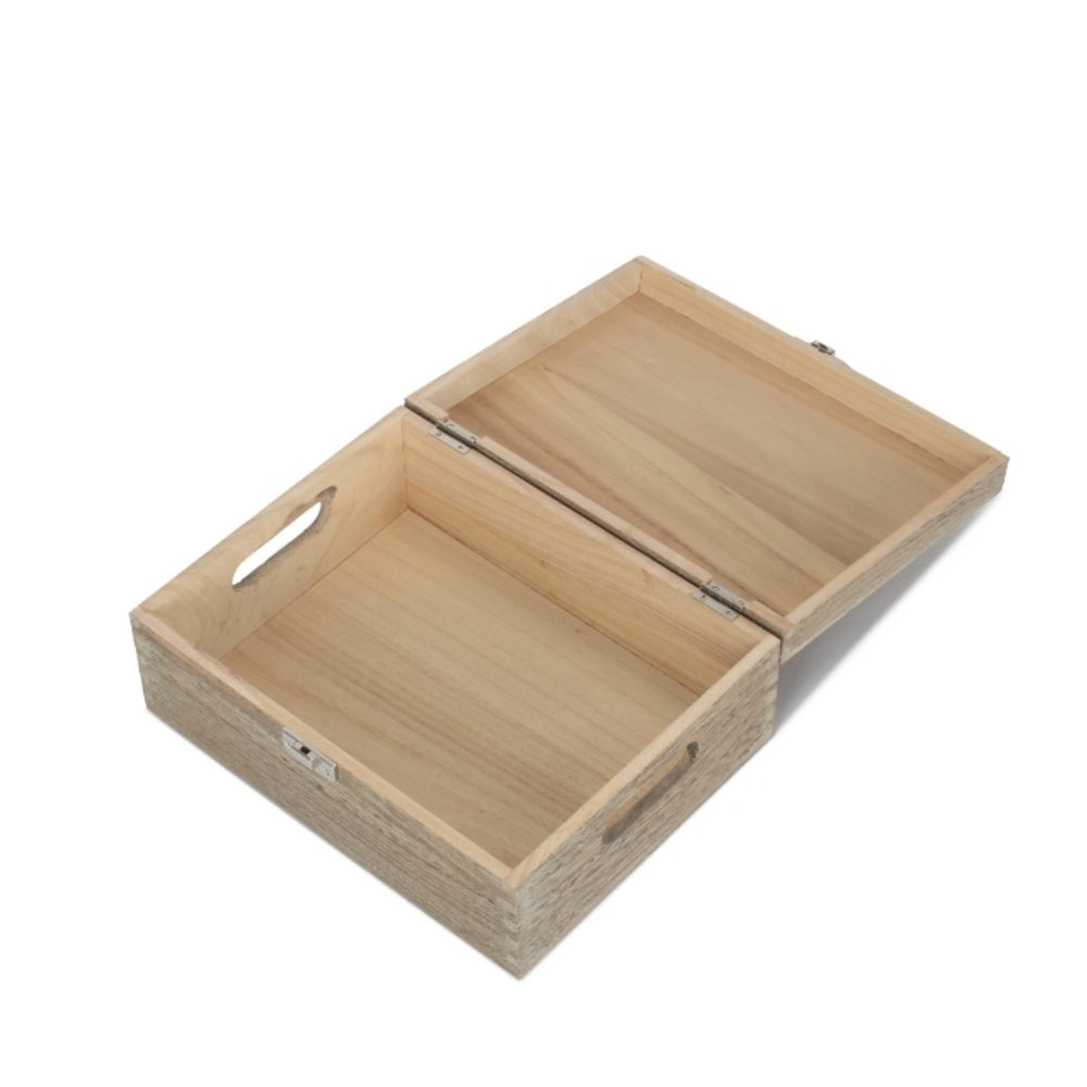 Oak Effect Wooden Box | Small | Brown