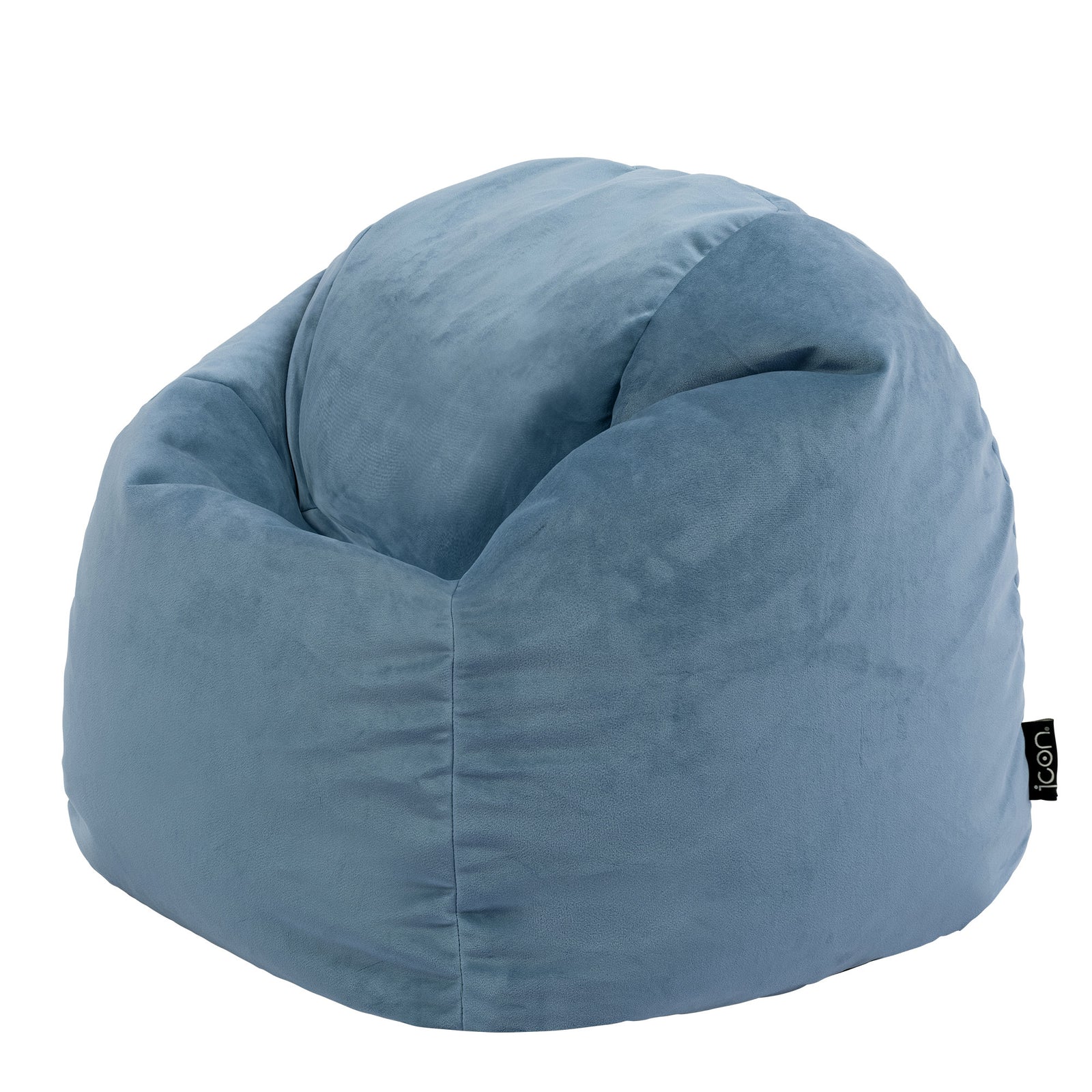 Kids Aurora Velvet Bean Bag Chair | Blue