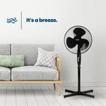 16" Pedestal Fan - Black