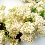 Leaf 55cm Artificial Hanging White Berry Wreath