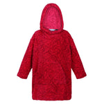 Childrens/kids Cosy Zebra Print Poncho | 5-8 Years | Pink