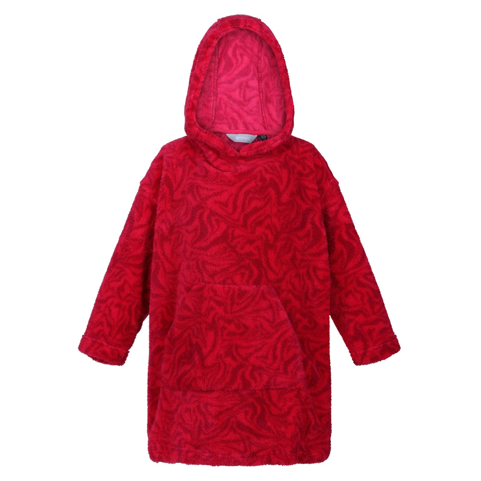 Childrens/kids Cosy Zebra Print Poncho | 9-13 Years | Pink