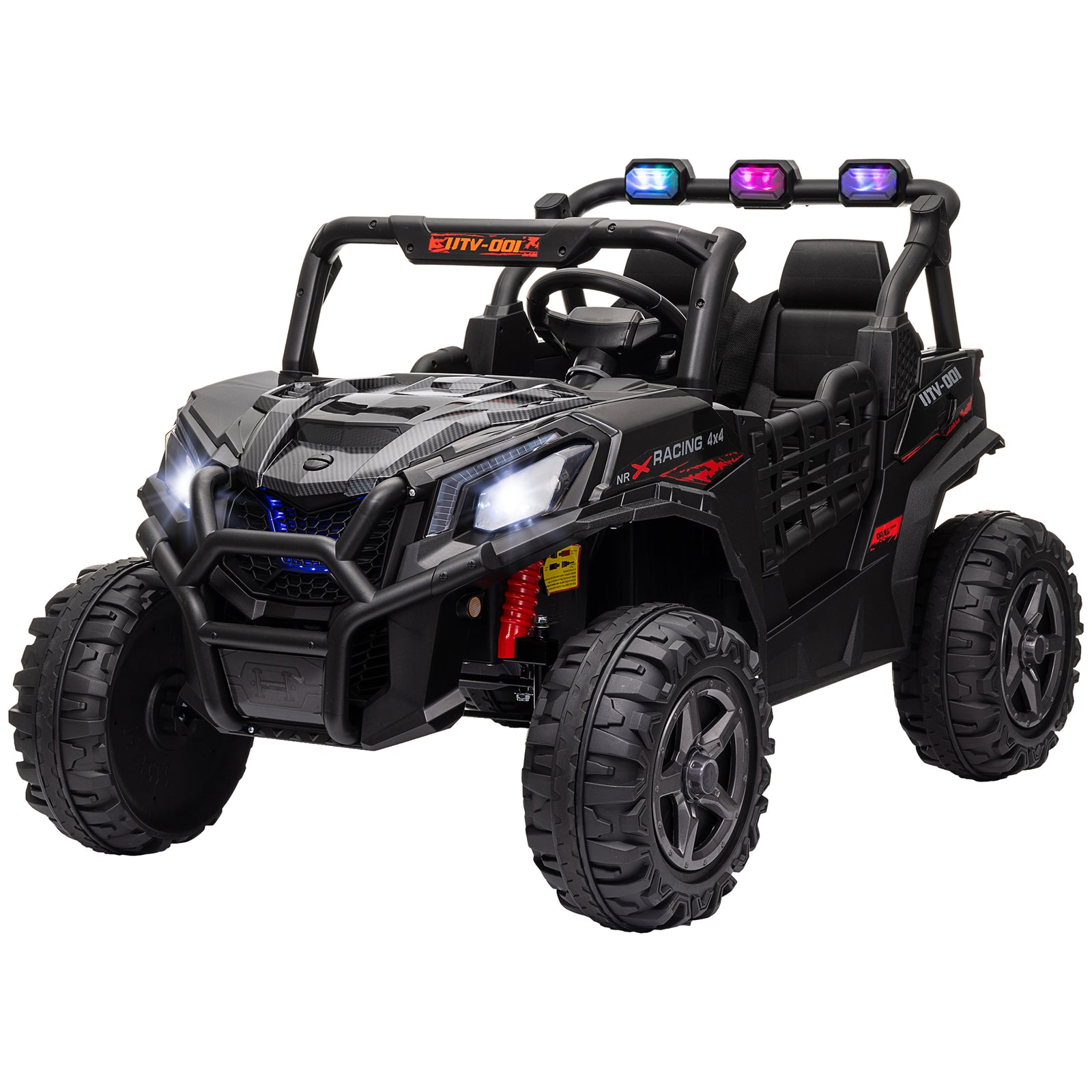 Aiyaplay 2 Seater 24v Kids Electric Car W/ Remote Control | Black