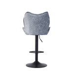 2Pcs Height Adjustable Bar Stools | Grey