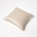 Filled Velvet Cushion With Piped Edge 46 X 46 Cm | 45cm x 45cm | Cream