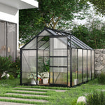 Polycarbonate Walk-in Greenhouse 6x10ft | Gray