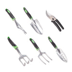 6-piece Garden Tool Set With Storage Bag – Carbon Steel Hand Tools For Planting, Weeding, Pruning, And Transplanting