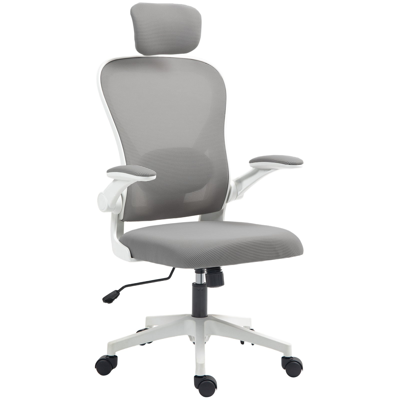 Executive Mesh Office Chair With Headrest, Lumbar Support | One Size | Gray