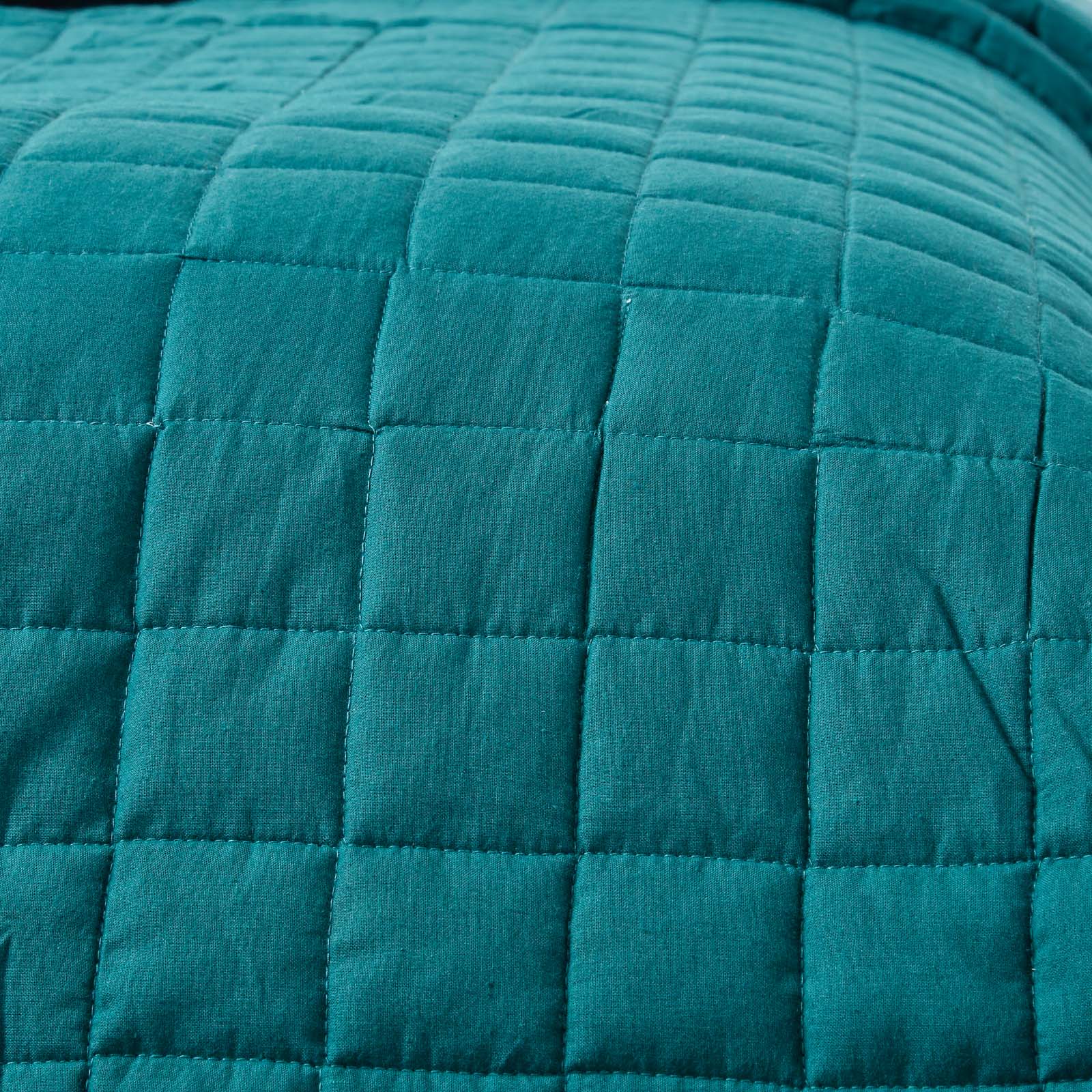 Cotton Quilted Reversible Bedspread | 230cm x 250cm | Teal Blue