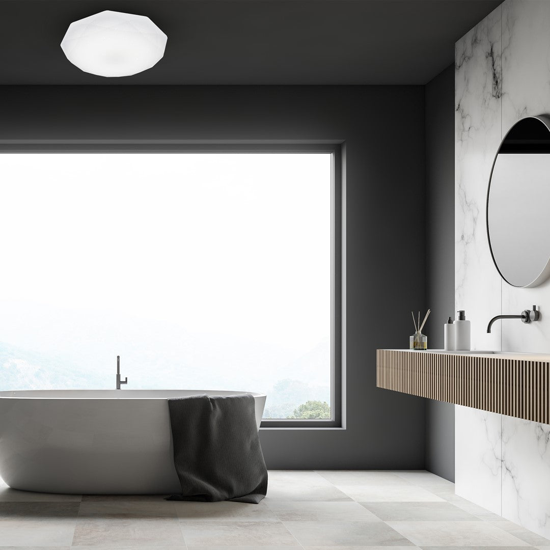 Hex Ceiling Lamp A Highly Efficient Modern Ceiling Lamp With Low Energy Led Light Source Included | 50cm | White