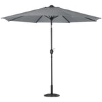 3m Garden Parasol Adjustable Tilting Parasol With Crank Handle With Cement Parasol Base | One Size | Grey