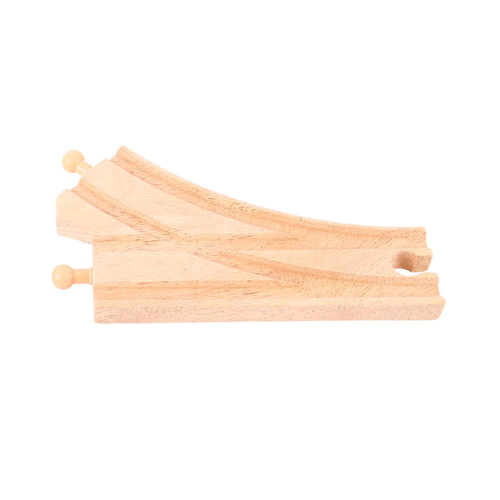 2 Curved Point Track Pieces for Wooden Train Sets