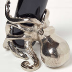 HOMESCAPES Polished Silver Octopus Wine Bottle Holder