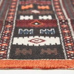 Terracotta, Black And Brown Cotton Kilim Rug | 60cm x 80cm | Terracotta