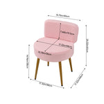 Upholstered Dressing Table Stool With Adjustable Feet | Pink