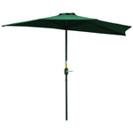 3m Half Round Parasol Balcony Shade | Green