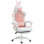 Racing Chair W/ Footrest Rabbit Ears | Pink