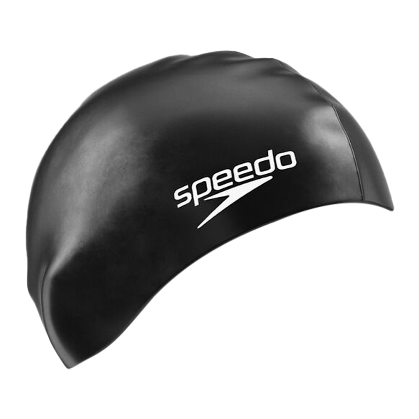 Unisex Adult Long Hair Silicone Swim Cap | One Size | Black